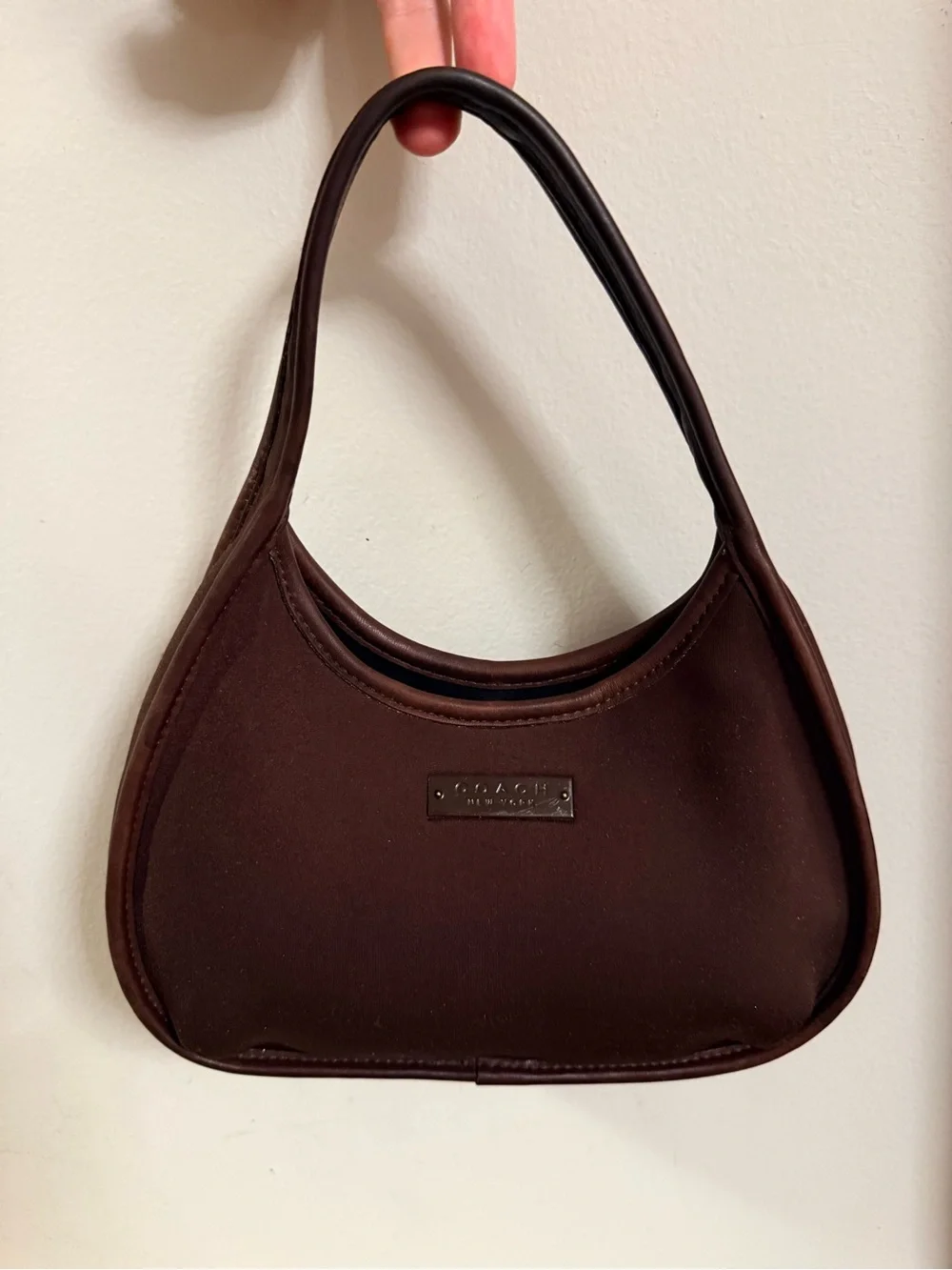 Coach Brown Mini Ergo Neoprene with Leather trim Vintage 1998